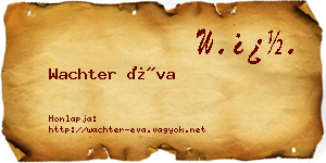 Wachter Éva névjegykártya